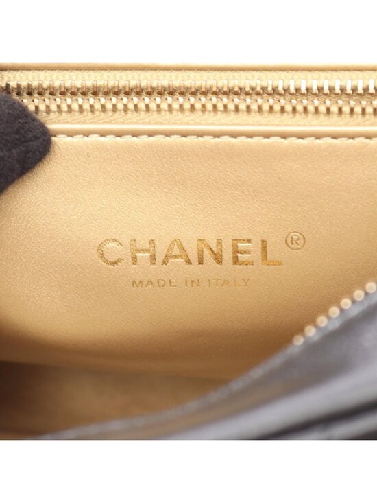 Chanel Backpack Quilted Square Chain Black Lambskin main image 5